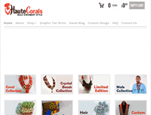 Tablet Screenshot of hautecorals.com